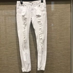 White Ripped skinny Jeans